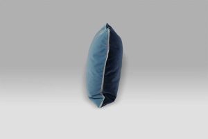 Cuscino 43x43 Varese Prussian double blu azzurro velluto Designers Guild