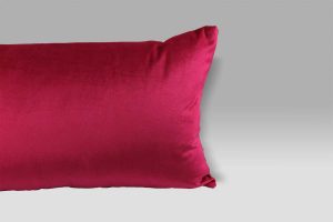 Cuscino 50x30 Trentino Magenta velluto raso fucsia grigio Designers Guild