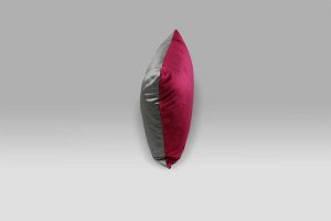 Cuscino 50x30 Trentino Magenta velluto raso fucsia grigio Designers Guild