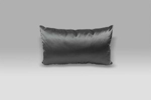 Cuscino 50x30 Trentino Zinc velluto raso grigio perla grigio scuro Designers Guild