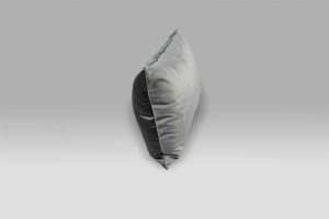 Cuscino 50x30 Trentino Zinc velluto raso grigio perla grigio scuro Designers Guild