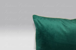 Cuscino Living Velluto verde scuro Borbonese