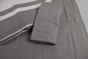 Completo Lenzuola FL53 Dea bianco scozzese grigio