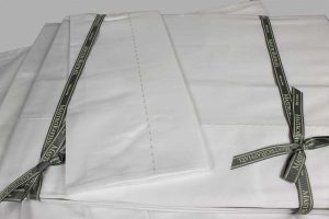 Completo Lenzuola Pergamon bianco con impuntura bianco Mastro Raphael