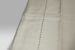 Completo Lenzuola Pergamon grigio chiaro con impuntura creta Mastro Raphael