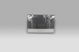 Completo Lenzuola Pergamon grigio con impuntura creta Mastro Raphael