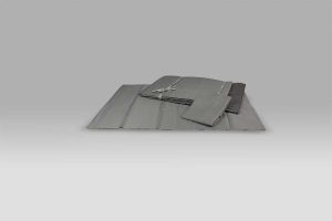 Completo Lenzuola Pergamon grigio con impuntura creta Mastro Raphael
