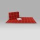 Parure Copripiumino Molino Dorino 7275 rosso-bianco double face Bossi