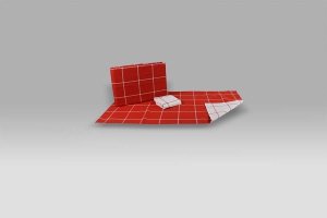 Parure Copripiumino Molino Dorino 7275 rosso-bianco double face Bossi