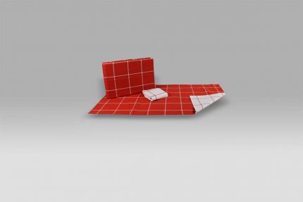 Parure Copripiumino Molino Dorino 7275 rosso-bianco double face Bossi