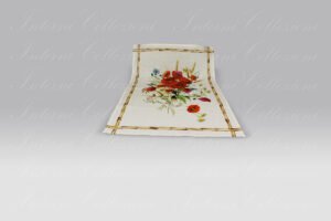 Canovaccio Coquelicot rosso Tessitura Toscana Telerie