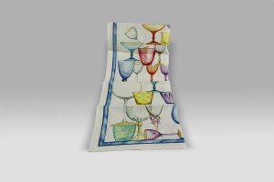 Canovaccio Crystal Blu Tessitura Toscana Telerie