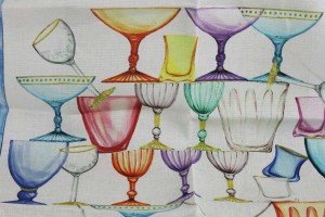 Canovaccio Crystal Blu Tessitura Toscana Telerie
