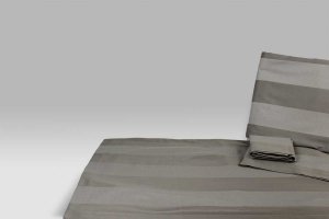 Completo Copripiumino Milano Jacquard tortora Dea