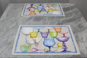 Set 2 Tovagliette Mymat Crystal Tessitura Toscana Telerie