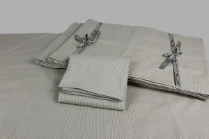 Completo Lenzuola Midtown raso jacquard corda Mastro Raphael