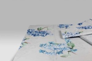 Completo Lenzuola Copriletto Bellagio Blu Dea