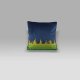 Cuscino 50x50 Henry velluto blu-giallo-verde Foresti Home Collection
