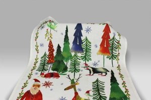 Canovaccio Natale Nel Bosco verde Tessitura Toscana Telerie