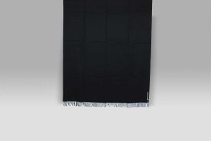 Plaid Hybis nero lana vergine cashmere seta Cecchi e Cecchi