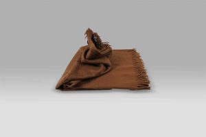Plaid Puro Cashmere marrone chiaro Selana