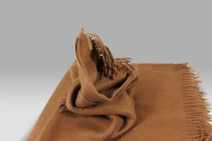 Plaid Puro Cashmere marrone chiaro Selana