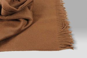 Plaid Puro Cashmere marrone chiaro Selana