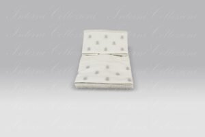 Coppia Spugna Api Bath Linens bianco ricamo grigio Mastro Raphael