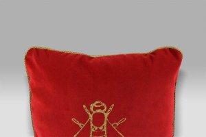 Cuscino 45x45 Gregory Ape Ali contorno rosso Mastro Raphael