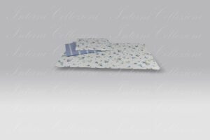 Completo Lenzuola Lorette azzurro Martha O Neil