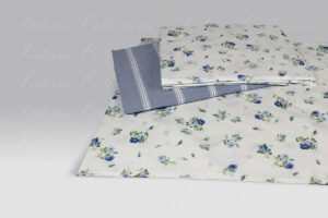 Completo Lenzuola Lorette azzurro Martha O Neil