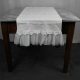 Runner 50x150 Etoile in cotone con pizzo arcato e garza in tulle bianco vintage Opificio Dei Sogni