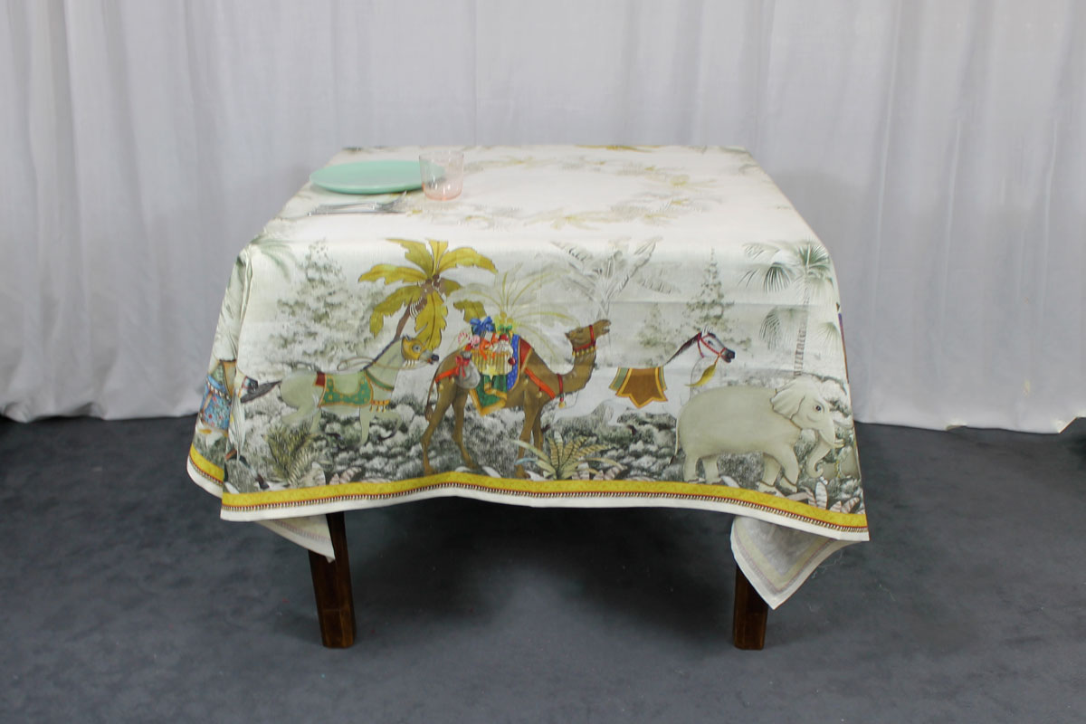 Tovaglia Exotic Christmas Tessitura Toscana Telerie Tovaglia Exotic Christmas Tessitura Toscana Telerie