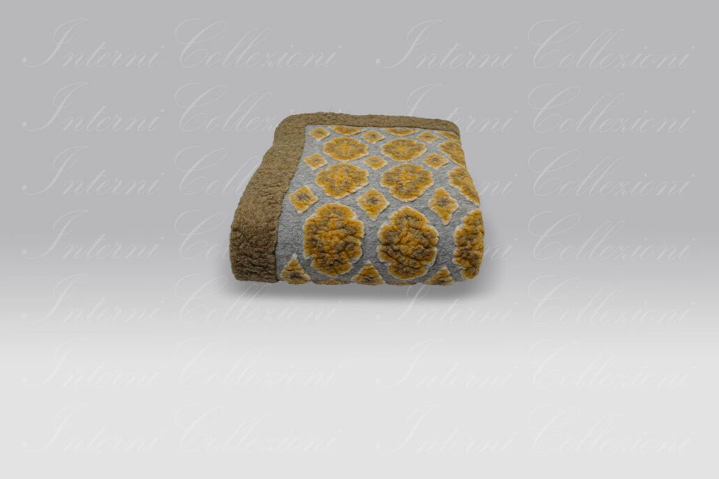 Plaid Boiled Wool Bakhtari senape Frati Home