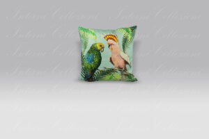 Cuscino Parrot and Palm Azure John Derian