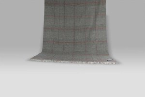 Plaid 135x180 Scozia 431 grigio-rosso Cecchi e Cecchi