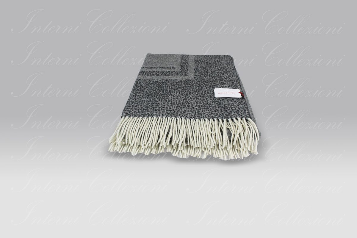 Plaid Twist piombo Borbonese Plaid Twist piombo Borbonese