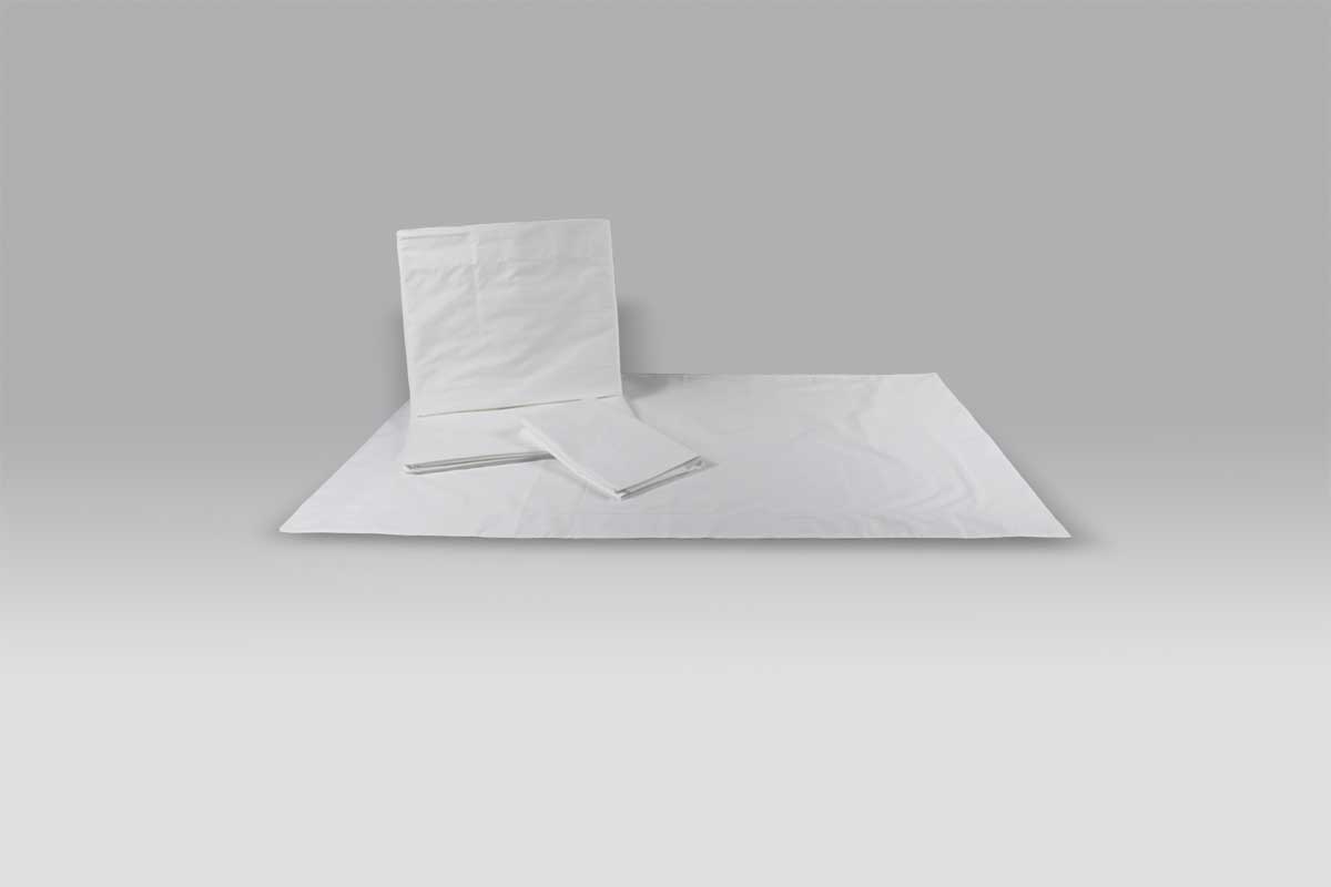 Completo Lenzuola Percalle bianco Micol Completo Lenzuola Percalle bianco Micol