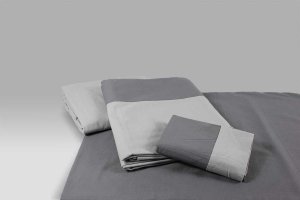 Completo Lenzuola Glam grigio chiaro-grigio scuro Dea