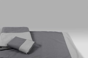 Completo Lenzuola Glam grigio chiaro-grigio scuro Dea