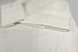 Completo Lenzuola Perlage latte David Home Collection