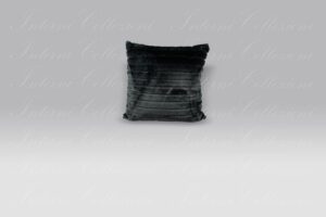 Cuscino ecopelliccia Eco2 nero-raso Bagnaresi Casa