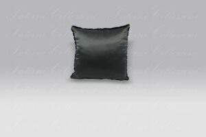 Cuscino ecopelliccia Eco2 nero-raso Bagnaresi Casa