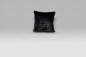 Cuscino ecopelliccia Eco2 nero-velluto Bagnaresi Casa