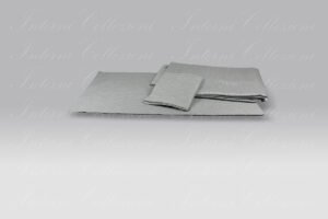 Completo Copripiumino Luce grigio lurex argento Dea