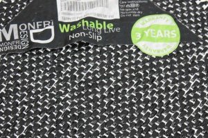 Tappeto Guida da Cucina PVC Duetto bianco-nero Monfri Design Swedy