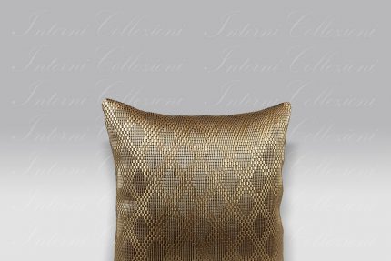 Cuscino Paris B Ecopelle Rombo oro Bagnaresi Casa
