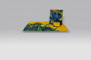 Parure Sacco Vangogh Irises linea autori Tessitura Randi