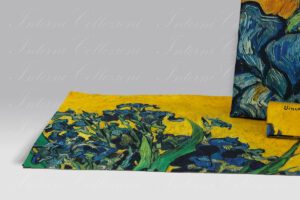 Parure Sacco Vangogh Irises linea autori Tessitura Randi