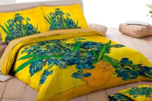 Parure Sacco Vangogh Irises linea autori Tessitura Randi
